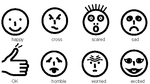 Eight emotions symbol chart
