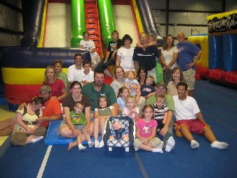 Family group picture at Turner's Tumbling